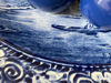 Afbeeldingen van Echt Delftsblauw bord met vaasjes